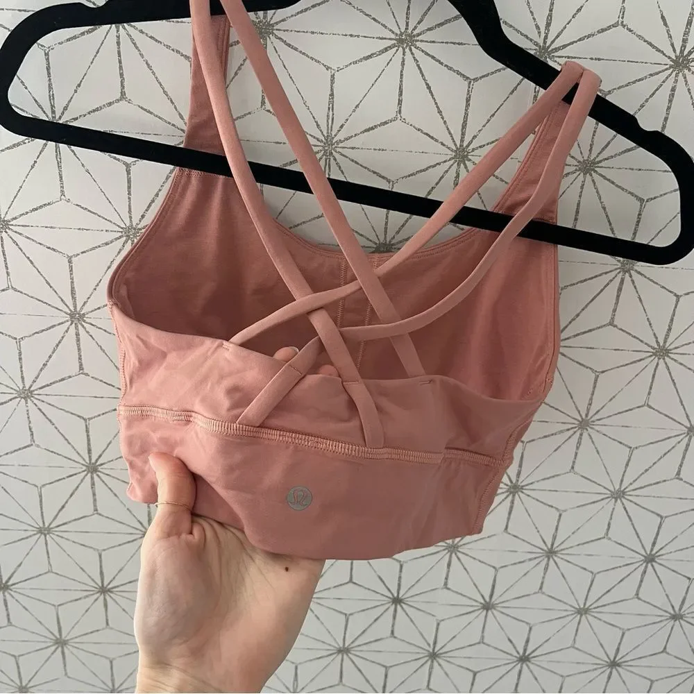 Lululemon Energy Bra *Long Line Peach Pink